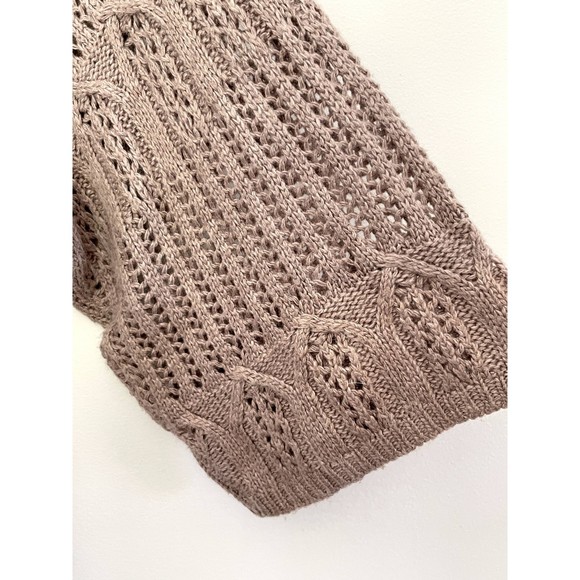 Mystree Open Knit Mohair Blend Neutral Boho Sweater Size Medium - Large A54 - Picture 6 of 10